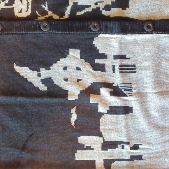 DOLLSKILL 2X TRICKZ N TREATZ BLACK/WHITE LONG-SLEEVED CARDIGAN BUTTON DOWN - Picture 10 of 16